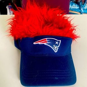 Patriots hair, visor